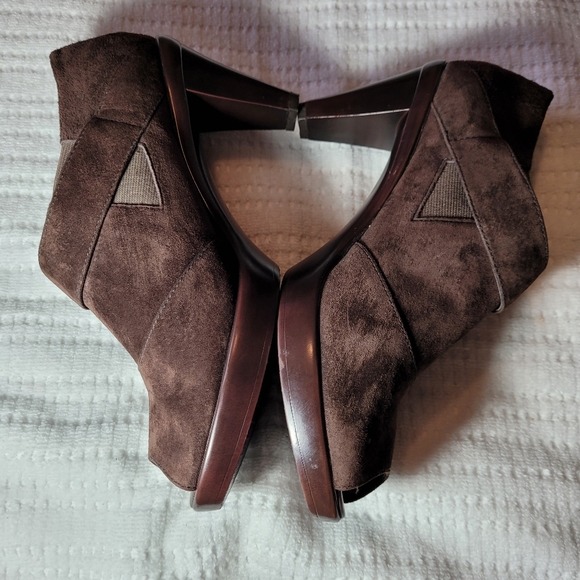 BELLA-VITA BROWN LEATHER/ SUEDE PUMPS SHOES - Picture 6 of 16